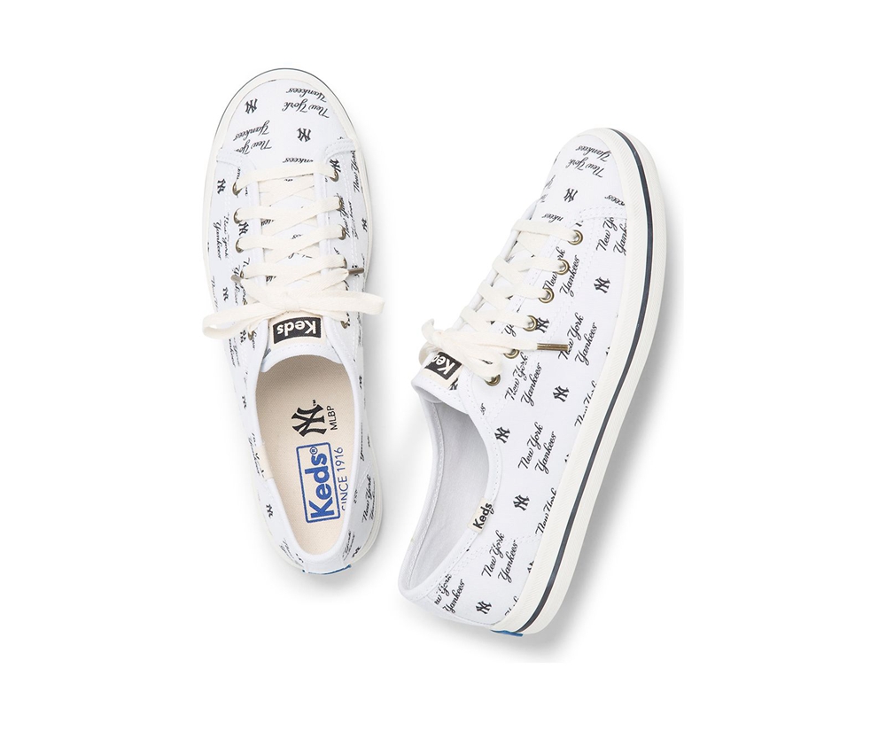 Tenis Keds Mujer Blancos - Kickstart Mlb® - 1367-KQODY